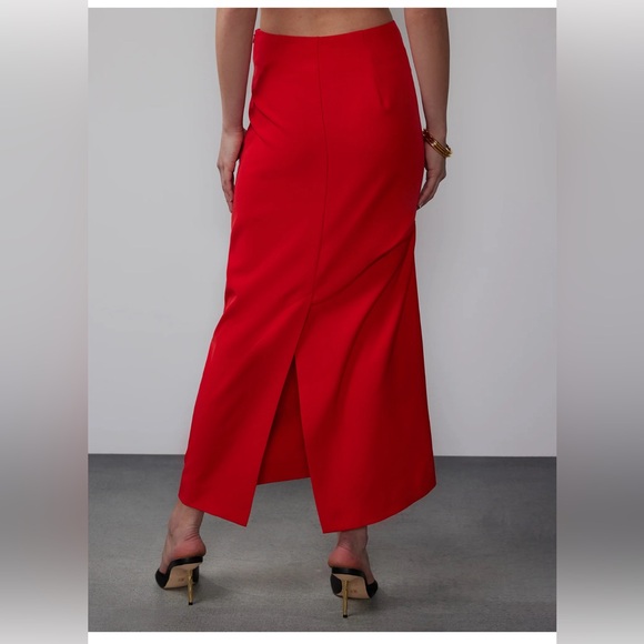 Red Twill Skirt - Picture 3 of 3